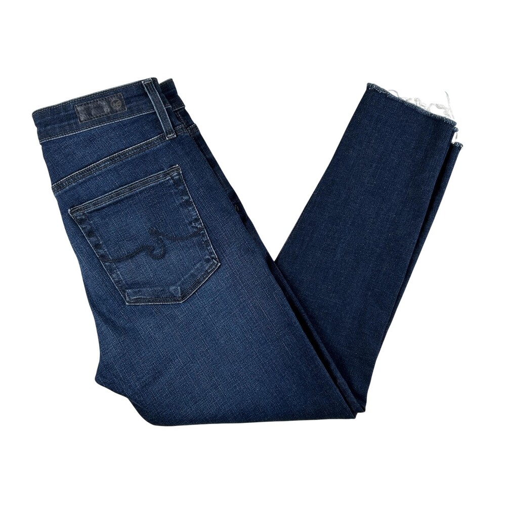 AG Adriano Goldschmied Jeans Womens 26R Farrah High Rise Cropped Skinny Raw Hem